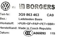 VW Passat B8 kombi r.v. 2017 dvojitá podlaha kufru 3G9863463