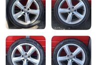 Audi kola 4 zimní kola 235/45 R17 6,55 mm DOT2620 7,5Jx17H2 ET43 8E0601025AQ 1 letní kolo 8mm DOT5106
