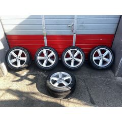 Audi kola 4 zimní kola 235/45 R17 6,55 mm DOT2620 7,5Jx17H2 ET43 8E0601025AQ 1 letní kolo 8mm DOT5106