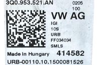 VW Passat B8 kombi r.v. 2016 páčky volantu 3Q0953521AN 5Q0953502AJ