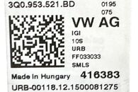 Škoda Superb 3 kombi r.v. 2016 páčky volantu 3Q0953521BD 5Q0953502AT