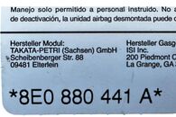 Audi RS4 B7 8E sedan r.v. 2007 levý zadní airbag sedačky 8E0880441A