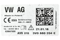 Škoda Superb 3 airbag spolujezdce 3V0880204E