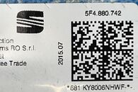 Seat Leon Cupra 5F r.v. 2016 pravý stropní airbag 5F4880742