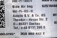 VW Passat B8 sedan R-Line r.v. 2018 pravý zadní airbag bočnice 3G0880442E