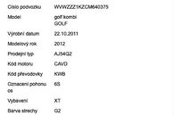 Veškeré náhradní díly VW Golf 6 kombi 2012 CAVD KWB LY3D