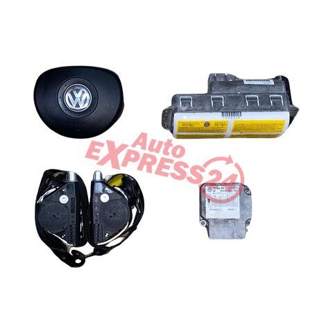 VW Touran 1T1 r.v. 2006 airbagová sada 1T0880201E 1T1857705A 1T1857706A 1T0909605C 1T0880204D