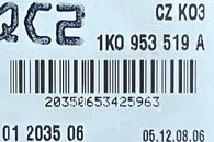 Škoda Octavia 2 kombi r.v. 2006 páčka volantu 1K0953519A