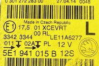 Škoda Octavia 3 kombi r.v. 2014 levé přední světlo xenon 5E1941015B jednotky 8K0941597E 4G0907697D 1T0941329B