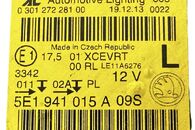 Škoda Octavia 3 kombi r.v. 2014 levé přední světlo xenon 5E1941015A jednotky 8K0941597B 1T0941329B