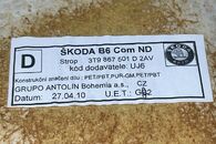 Škoda Superb 2 kombi r.v. 2010 stropnice 3T9867501D