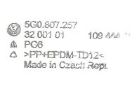 VW Golf 7 kombi alltrack r.v. 2015 levý přední lem nárazníku 5G0807257