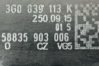 VW Passat B8 sedan r.v. 2016 levá zadní lišta dveří 3G0867449B