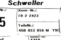 Audi A6 4G facelift S-Line avant r.v. 2018 bílá metalíza kód barvy LY9C pravý práh