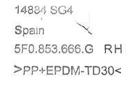 Seat Leon 5F kombi r.v. 2017 pravá mřížka 5F0853666G