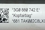 VW Passat B8 kombi r.v. 2017 pravý stropní airbag 3G0880742E