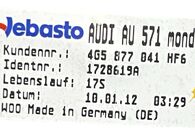 Audi A6 4G sedan r.v. 2012 střešní okno 4G5877041 4G8959591
