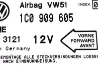 Seat Alhambra 7M r.v. 2003 řídící jednotka airbagu 1C0909605