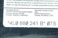 Audi Q7 4L r.v. 2008 levý přední airbag sedačky 4L0880241B