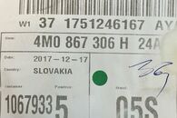 Audi SQ7 4M r.v. 2018 pravý zadní tapec 4M0867306H 4M0863982A