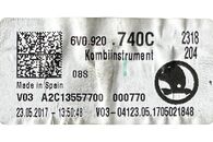 Škoda Fabia 3 kombi r.v. 2018 benzínové budíky 6V0920740C