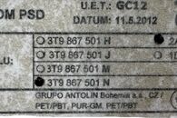 Škoda Superb 2 kombi r.v. 2013 stropnice 3T9867501N