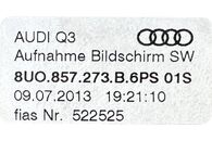 Audi Q3 8U S-Line r.v. 2014 displej 8U0857273B