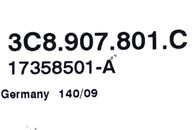 VW Passat CC 3C r.v. 2010 řídící jednotka parkovací brzdy 3C8907801C