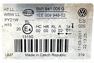VW Golf 6 Plus r.v. 2009 pravé přední světlo halogen 5M1941006G