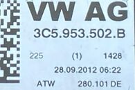 VW Passat CC facelift r.v. 2013 páčky volantu 3C5953501BN 3C593502B