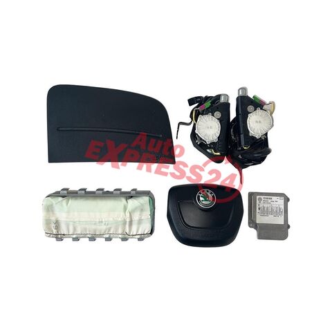 Škoda Roomster 5J r.v. 2008 airbagová sada 5J1880202B 1C0909605K 5J0857702A 5J0857701A 5L0880201D 1Z0880201AH