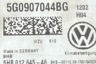 VW Passat B8 sedan r.v. 2016 klimatronik 5G0907044BG