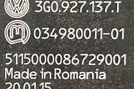 VW Passat B8 kombi r.v. 2017 tlačítko start-stop 3G0927137T