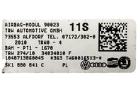 VW Golf 6 hatchback r.v. 2012 kolenní airbag 5K1880841C