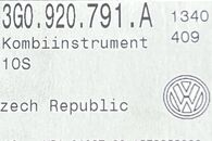 VW Passat B8 sedan r.v. 2016 virtuální budíky benzínové 3G0920791A