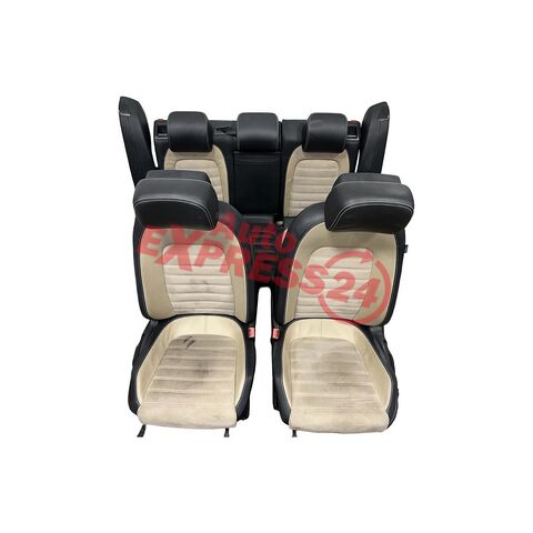 VW Passat CC facelift r.v. 2013 sedačky černá kůže v kombinaci s béžovou desert alcantarou