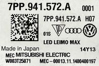 VW Passat B8 kombi r.v. 2015 levé přední světlo xenon 3G1941081C jednotky 3G0941329 7PP941572A 4G0907697F