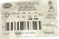 VW Crafter 2E L1H1 r.v. 2012 skříňový vůz levé přední světlo halogen 2E1941015