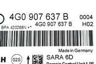 Audi A6 C7 4G avant r.v. 2012 řídící jednotka airbagu 4G0907637B