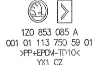 Škoda Octavia 2 facelift Scout kombi r.v. 2012 šedá barva kód barvy 7DL levý přední kryt lemu blatníku/nárazníku 1Z0853085A