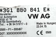 VW Passat B8 kombi r.v. 2015 černá titanová palubní deska kód barvy JCK 3G1857003AL