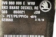 Škoda Superb 3 facelift kombi r.v. 2020 bočnice do kufru 3V0863416A 3V9868886E 3V9868885J 3V9864511D 3V9864512D