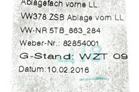 VW Touran 5T r.v. 2016 rámeček středového panelu 5TB864263D 5TB864263 5TB863284