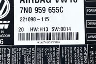 VW Sharan 7N r.v. 2015 řídící jednotka airbagu 7N0959655C