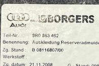 Audi Q5 8R S-Line r.v. 2010 podlaha kufru 8R0863462 8R0861531A 8R0863565A 8R0861529A