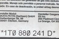 Levý přední airbag sedačky 1T0880241D
