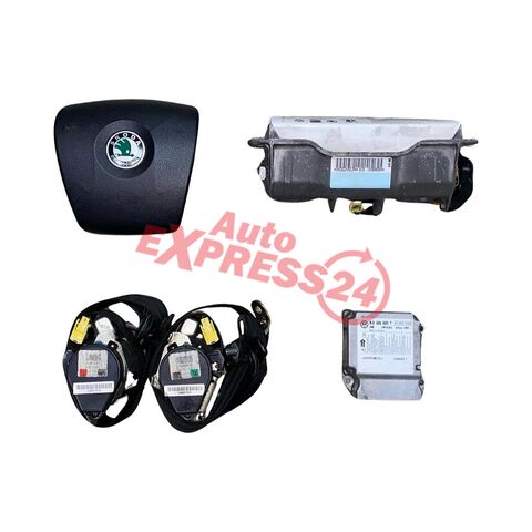 Škoda Octavia 2 kombi r.v. 2007 airbagová sada 1Z0880201AE 1K0971584 1K0909605T 1K0880204N 1Z0857702A 1Z0857701A