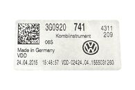 VW Passat B8 kombi r.v. 2015 naftové budíky 3G0920741