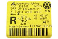 VW Touran 1T2 facelift r.v. 2007 pravé přední světlo halogen 1T1941006B