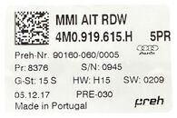 Audi SQ7 4M r.v. 2018 ovladač MMi 4M0919615H